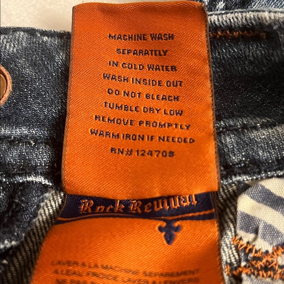 Rock Revival Women's Debbie Straight Embellishdd Jeans Sz 25 - Picture 9 of 15